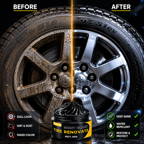 Black Shiny Tire wax