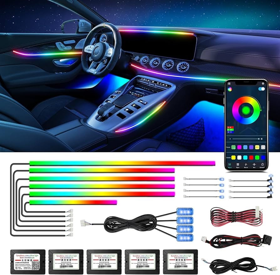 Universal RGB LED Ambient Lighting Kit for Cars6.1
