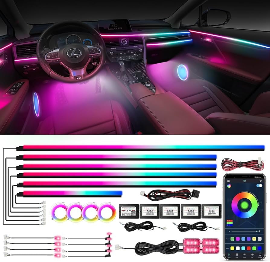 Universal RGB LED Ambient Lighting Kit for Cars 14.1
